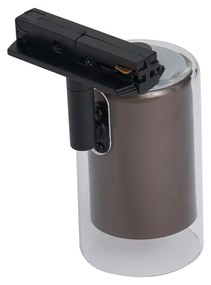 Faretto moderno bronzo scuro con vetro trasparente per sistema a binario monofase - Iconic Lloyd