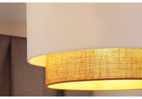 Duolla - Lampadario a plafone  BOHO 1xE27/15W/230V diametro 45 cm bianco/marrone