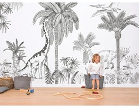 Carta da parati per bambini 400 cm x 248 cm Jurassic Period - Lilipinso