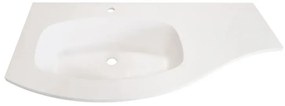 Lavabo a incasso rettangolare Armonia L 105 x H 14 x P 46 cm in resina bianco lucido
