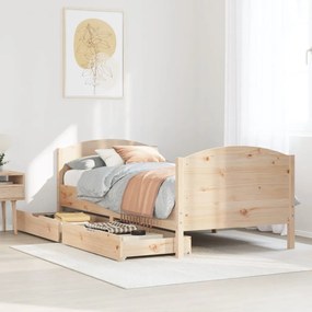 Letto senza materasso 90x200 cm in legno massello di pino