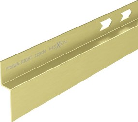 Mexen Line-B listello parete a pendenza 120 cm destra, oro spazzolato - 185502120R