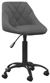 Sedia Da Ufficio Grigio Scuro İn Velluto /