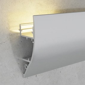 Profilo Led veletta da parete Then per strisce Led 12-24V a superfice 2 metri in alluminio M LEDME