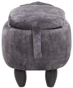 Pouf animaletto in velluto grigio DOGGY Beliani