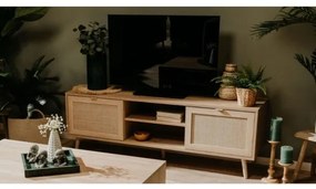 Mobile Porta TV 150 Cm 2 Ante Effetto Vimini Bali 56A