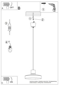 Lampadario verde ø 35 cm Vito – Sollux
