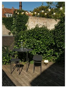 Sgabello in metallo nero Disc - Zone