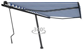 Tenda Retrattile Manuale Con Palo 450x350 Cm Arancione Marrone /