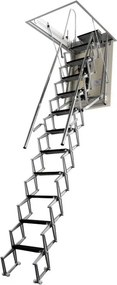 Scala retrattile in alluminio 8 gradini,