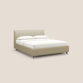 Bogart letto imbottito contenitore completamente sfoderabile in microfibra smacchiabile T11 panna