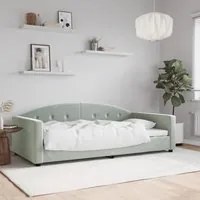 Letto da Giorno Grigio Chiaro 100x200 cm in Vellutocod mxl 105810