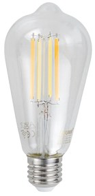 Set di 5 Lampadine LED Smart E27 dimmerabili ST64 Trasparenti 7W 806lm 2700-6500K