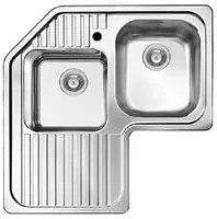 Lavello Angolare Elleci Incasso Vasche a Destra Sky CORNER Satinata Inox LIKCORSACDX