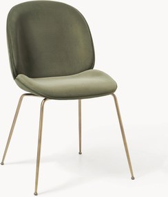 WESTWING x GUBI, Sedia da pranzo in velluto Beetle by Delia Lachance