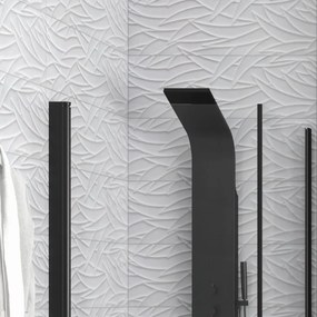 Box doccia nero 90x90 due battenti altezza 200h | KS2800AN - KAMALU