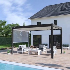 Pergola bioclimatica Ombréa autoportante 3x4M in alluminio (diversi colori)