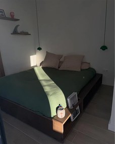 Letto matrimoniale marrone in legno di pino con griglia 180x200 cm Ziggy - Karup Design