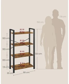 Libreria NAVARO marrone/nera