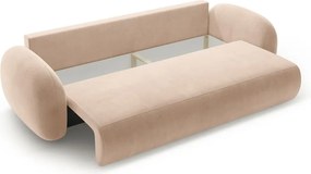 Divano beige allungabile/con contenitore con rivestimento in velluto 262 cm Tonale – Cosmopolitan Design