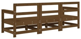 Set salotto da giardino 3 pz miele in legno massello di pino