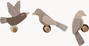 Set di 3 ganci da parete in legno Lewi