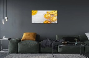 Quadro su vetro Frullato di mango e banana 100x50 cm