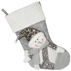 Decorazione natalizia - calza con pupazzo di neve