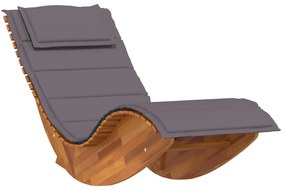 Lettino prendisole set di 2 grigio scuro
