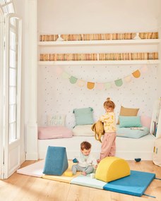 Kave Home - Materassino per bambini Agapita in cotone organico (GOTS) multicolor 60 x 160 cm