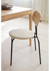 Sedia da pranzo nera e crema Curious - UMAGE