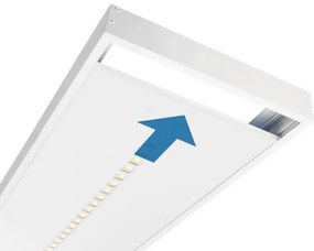 Plafoniera LED 120x30 28W, 36W, 42W CCT, CRI92 con driver Philips Colore Bianco Variabile CCT, Potenza 28W