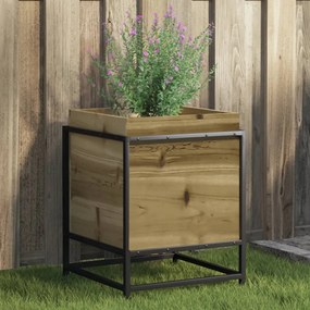 Fioriera Da Giardino 40x40x50 Cm İn Legno Di Pino Impregnato /