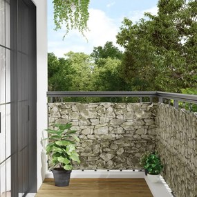 Paravento Da Balcone Con Aspetto Pietra 500x90 Cm Pvc /
