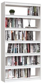 Libreria/divisorio bianco 100x30x200 cm legno massello di pino