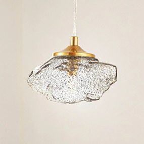 Lampada a sospensione in vetro Piatra Lindby, dimmerabile, Nero, Soggiorno / Sala da pranzo, Vetro, Moderno, Lampada a sospensione