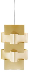 Sospensione Moderna 1 Luce Building In Polilux Oro D60 Made In Italy