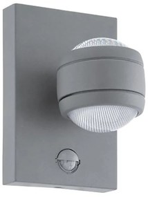 Applique LED moderno da esterno Sesimba grigio IP44, luce bianco caldo 560 lumen, EGLO