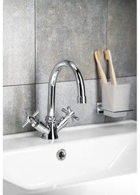 Aqualine - Miscelatore per lavabo XENIA 22,2 cm cromo lucido