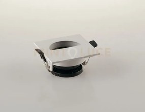 Faretto a incasso stenos orientabile bianco quadrato foro mezza lun...