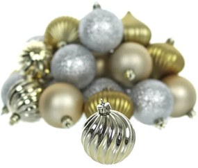 Retlux - Set di addobbi natalizi 30 pezzi oro/argento