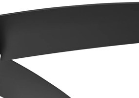 Ventilatore da soffitto nero 132 cm con LED e telecomando - Cool Anello