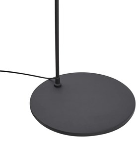 Lampada da terra retrò nera con interno bianco - Triangolo