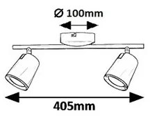 Rabalux 5046 - Luce Spot a LED SOLANGE 2xLED/6W/230V