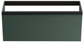 Mobile da bagno sotto lavabo Fusion verde opaco L 99.5 x H 40 x P 45.5 cm 1 cassetto, lavabo non incluso