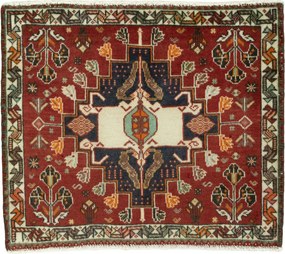 Shiraz Tappeto persiano 50 x 60 Rosso (Iran) Annodato A Mano