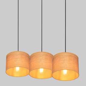 Lampadario a sospensione con filo ALBA 3xE27/15W/230V marrone/nero