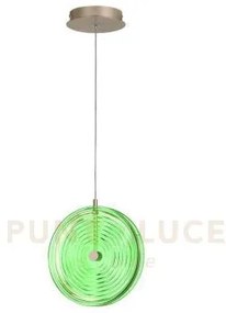 Sospensione jokey piccola verde 1 luce led 3000k 838lm 13w d.30cm