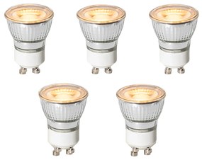 Set di 5 lampadine LED GU10 dimmerabili a 3 livelli 35mm 4W 200 lm 2200K