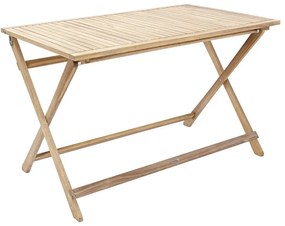 Tavolo da pranzo per giardino Solis NATERIAL struttura e superficie in Acacia beige per 4 persone 70x114cm